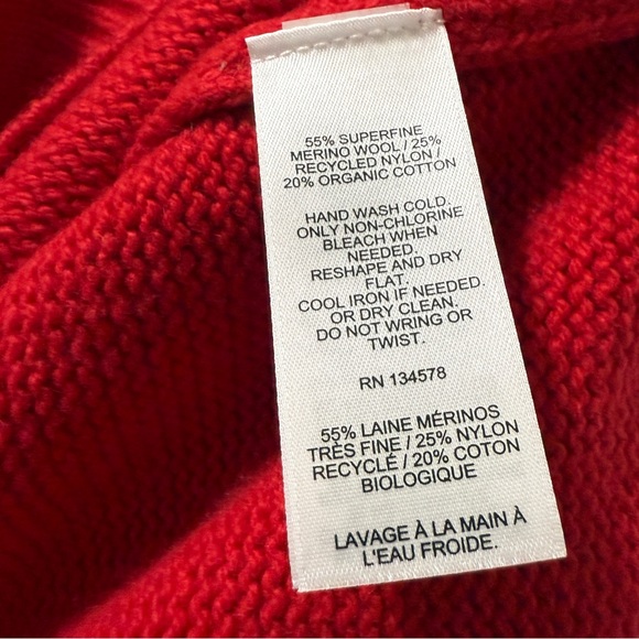 Size SMALL Vineyard Vines Red & Pink Fair Isle Wool Sweater, Nordic Crewneck NWT - Picture 8 of 9